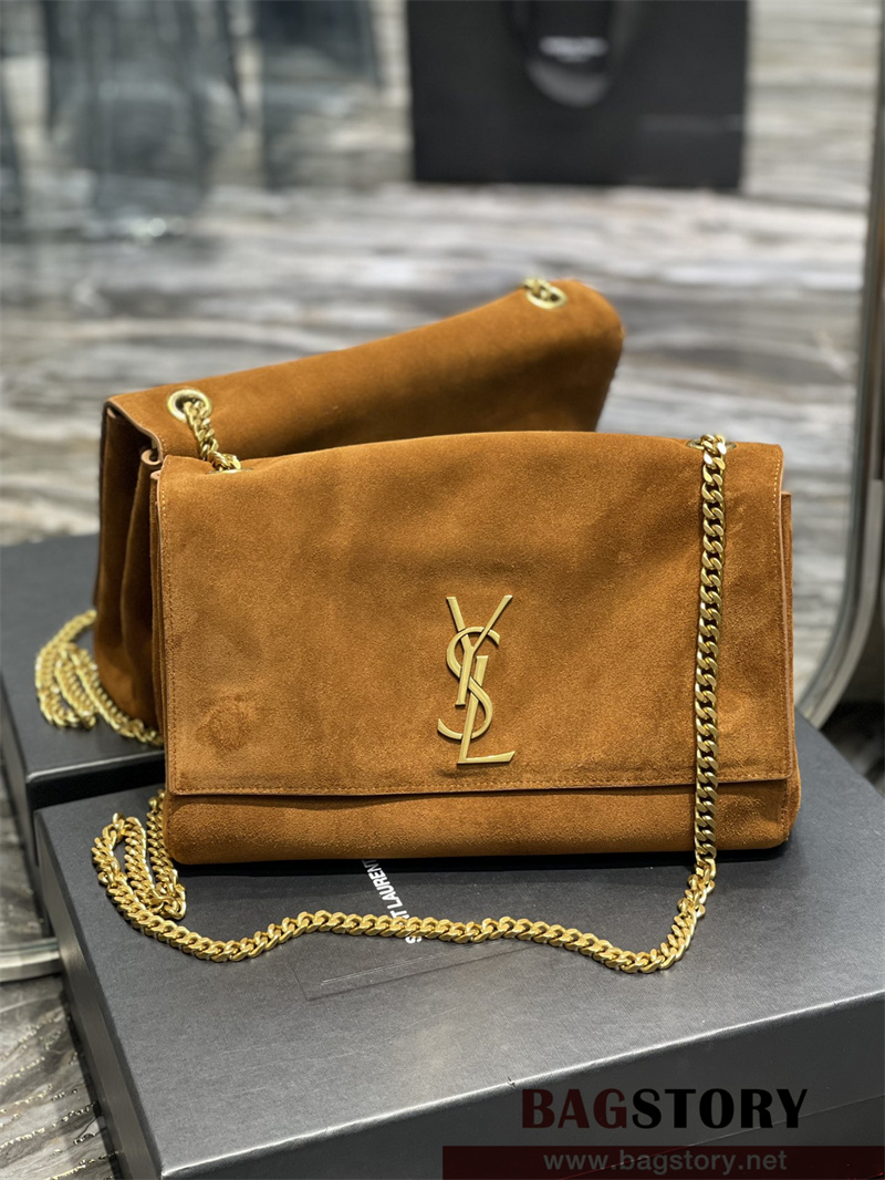 입생로랑 YSL 리버서블 스웨이드 케이트 체인 크로스백 28.5CM