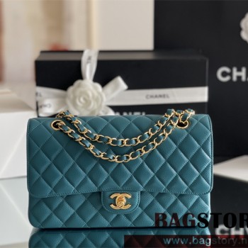 샤넬 CHANEL 클래식백 캐비어 램스킨 금장 은장 25cm