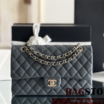 샤넬 CHANEL 클래식백 캐비어 램스킨 금장 은장 25cm