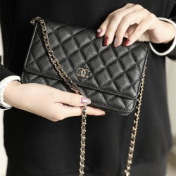 샤넬 CHANEL WOC 체인 크로스백 금장/은장