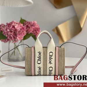 끌로에 Chloe 20cm 우디 스트랩 토트백 미니