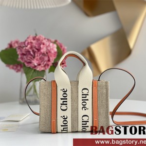 끌로에 Chloe 20cm 우디 스트랩 토트백 미니