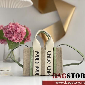 끌로에 Chloe 20cm 우디 스트랩 토트백 미니