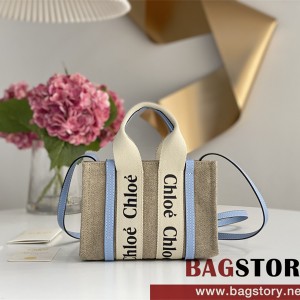 끌로에 Chloe 20cm 우디 스트랩 토트백 미니