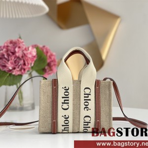 끌로에 Chloe 20cm 우디 스트랩 토트백 미니