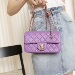 샤넬 CHANEL 골드볼 램스킨 클래식백 20CM