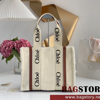끌로에 Chloe 37cm 우디 토트백 미디움