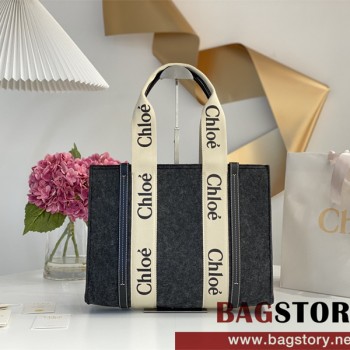 끌로에 Chloe 37cm 우디 토트백 미디움