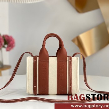 끌로에 Chloe 20cm 우디 스트랩 토트백 미니