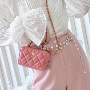 샤넬 CHANEL 미니 코스메틱 케이스 탑핸들 카메라백