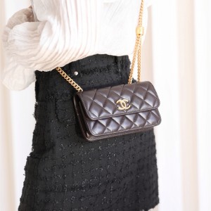 샤넬 CHANEL 금장장식 플랩백 17CM