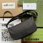 구찌 GUCCI GG 캔버스 바이크백 힙색 블랙 남여공용 449182