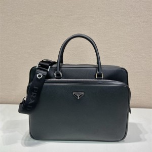 프라다 PRADA  브리프케이스 사피아노 가죽 2VE021