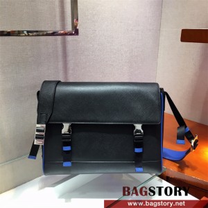 프라다 남성 사피아노 가죽 플랩 메신져백 2VD018