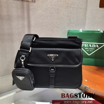 프라다 PRADA 남성 남자 2VH110 삼각로고 나일론 메신저백