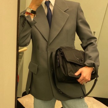 프라다 PRADA 리나일론 미디움 패딩 숄더백 1BD255