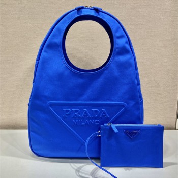 프라다 남성 로고 캔버스 호보 백 2VY005