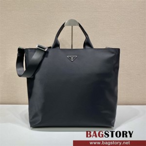 프라다 PRADA 리나일론 및 사피아노 가죽 토트백  VG086