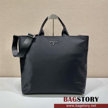 프라다 PRADA 리나일론 및 사피아노 가죽 토트백  VG086
