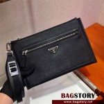 프라다 사피아노 삼각로고 스트랩 클러치백 NH009
