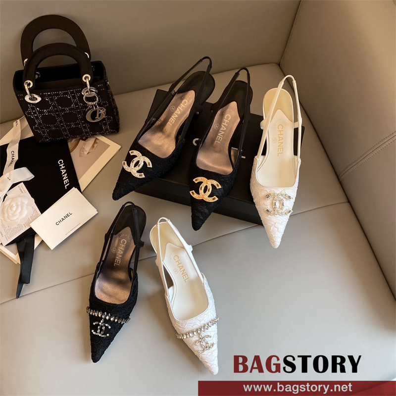 샤넬 CHANEL 힐 샌들 슬리퍼