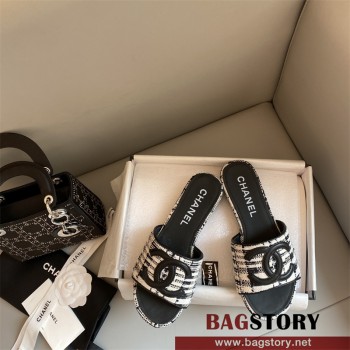 샤넬 CHANEL 힐 샌들 슬리퍼