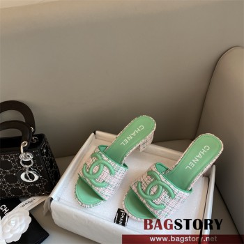 샤넬 CHANEL 힐 샌들 슬리퍼