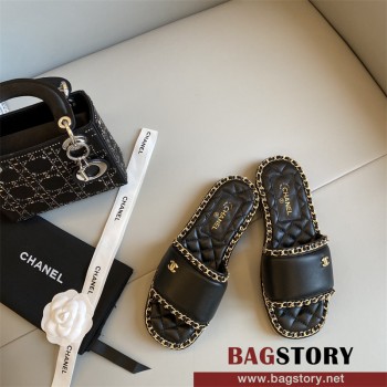 샤넬 CHANEL 힐 샌들 슬리퍼