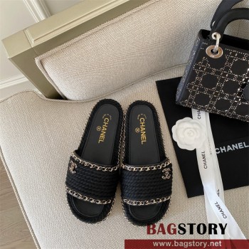 샤넬 CHANEL 힐 샌들 슬리퍼