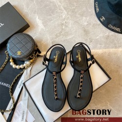 샤넬 CHANEL 힐 샌들 슬리퍼