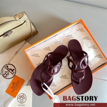 에르메스 HERMES 힐 샌들 슬리퍼