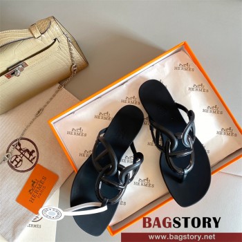 에르메스 HERMES 힐 샌들 슬리퍼