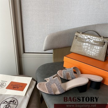 에르메스 HERMES 힐 샌들 슬리퍼