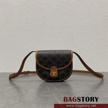 셀린느 CELINE 베사체 미니 트리오페 캔버스 여성 크로스백  196702