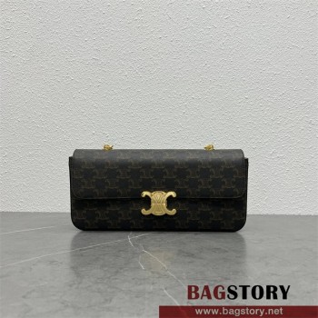 셀린느 샤이니 가죽 트리오페 숄더백 197413