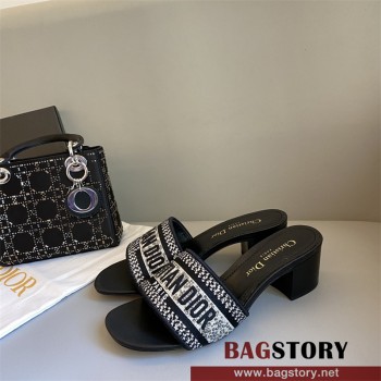 디올 DIOR 힐 샌들 슬리퍼