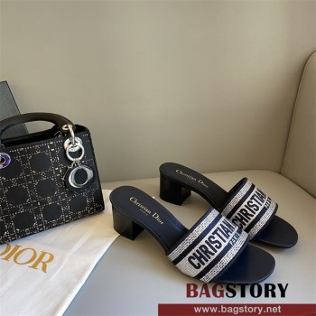 디올 DIOR 힐 샌들 슬리퍼