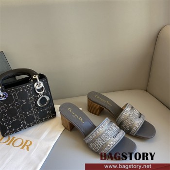 디올 DIOR 힐 샌들 슬리퍼