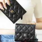 샤넬 CHANEL 반지갑 은장 금장