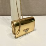 프라다 숄더 스트랩 카드 홀더 체인 크로스백 1MR024