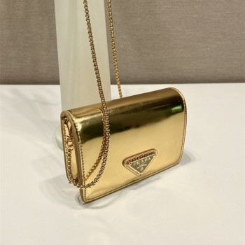 프라다 숄더 스트랩 카드 홀더 체인 크로스백 1MR024