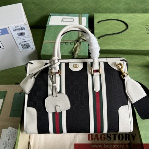 구찌 GUCCI 바울레토 캔버스 미디엄 탑 핸들백 715666