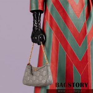 구찌 GUCCI GG 마틀라세 레더 핸드백 735049