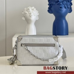 루이비통 Louis Vuitton 빈티지 실버 레더 다미에 소프트 트렁크 M59726