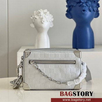 루이비통 Louis Vuitton 빈티지 실버 레더 다미에 소프트 트렁크 M59726