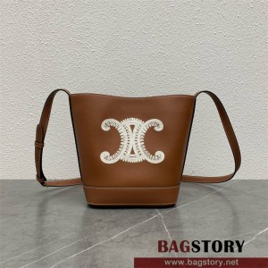 셀린느 트리오페 송아지가죽 버킷백 198243