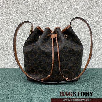 셀린느 여성 드로우스트링 트리오페 버킷백 미디엄 191392