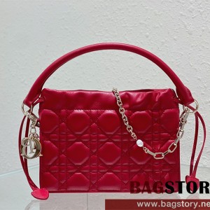 디올 DIOR 레이디 미니 탑 핸들 드로우스트링 백