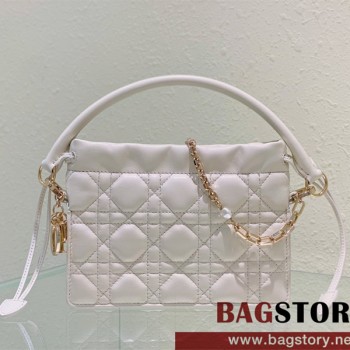 디올 DIOR 레이디 미니 탑 핸들 드로우스트링 백