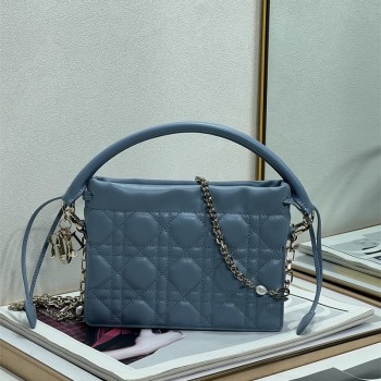 디올 DIOR 레이디 미니 탑 핸들 드로우스트링 백